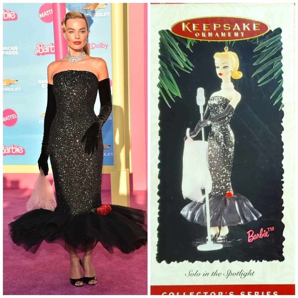 1995 Hallmark Barbie Solo in the Spotlight Christmas Ornament Vintage